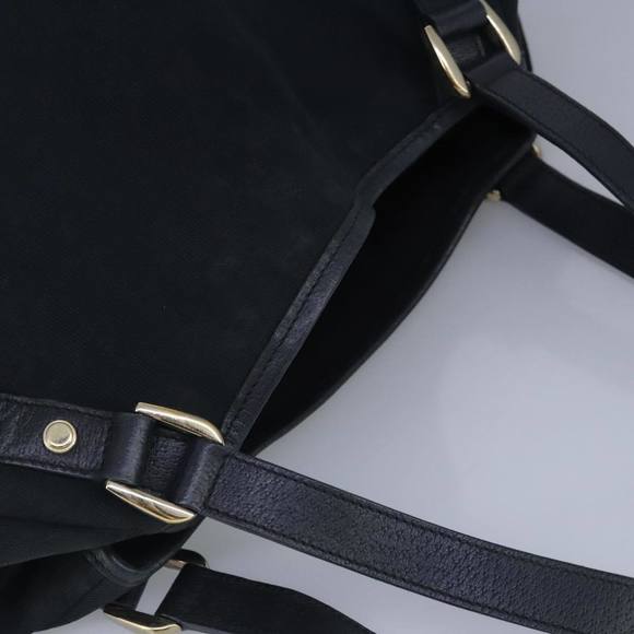 GUCCI GG Canvas Tote Bag Black Gold 130736 Auth 100266 - Picture 6 of 16